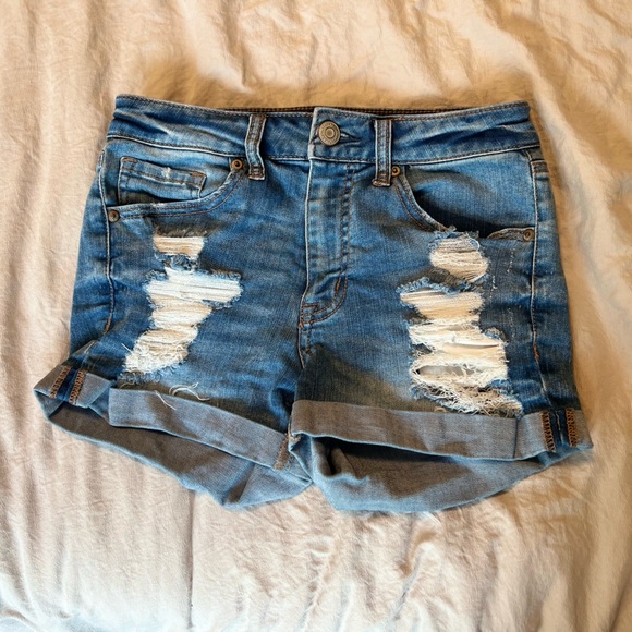 High Waisted Jean Shorts - Picture 1 of 6
